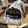 Grey Hair on Hide Duffle Bag