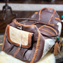 Medium Smooth Leather and Hide Duffle Bag