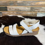 Naot White Leather Sandal