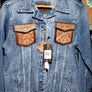 Denim and leather jacket