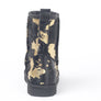 Turano 7.5 in Boot - Black & Gold Etched Cow Print