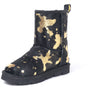 Turano 7.5 in Boot - Black & Gold Etched Cow Print
