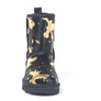 Turano 7.5 in Boot - Black & Gold Etched Cow Print