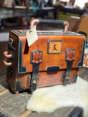 Leather and Copper Briefcase
