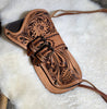 Tooled Leather Belt Holster