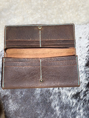 Long Wallet with Checkbook Slot