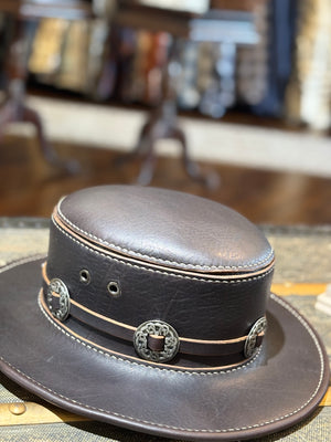 Leather Stevie Hat