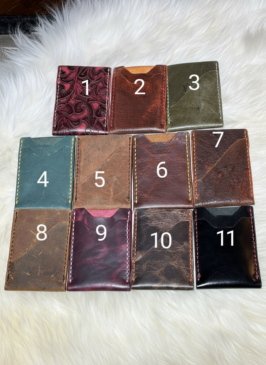 Hand Stitched Card Wallets