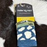 Farm to Feet Socks Everyday Cow Pattern