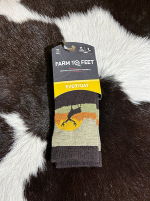 Farm to Feet Socks Everyday Deer Pattern