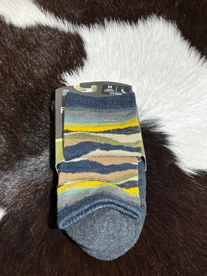 Farm to Feet Socks 3/4 Crew Yellow/Blue