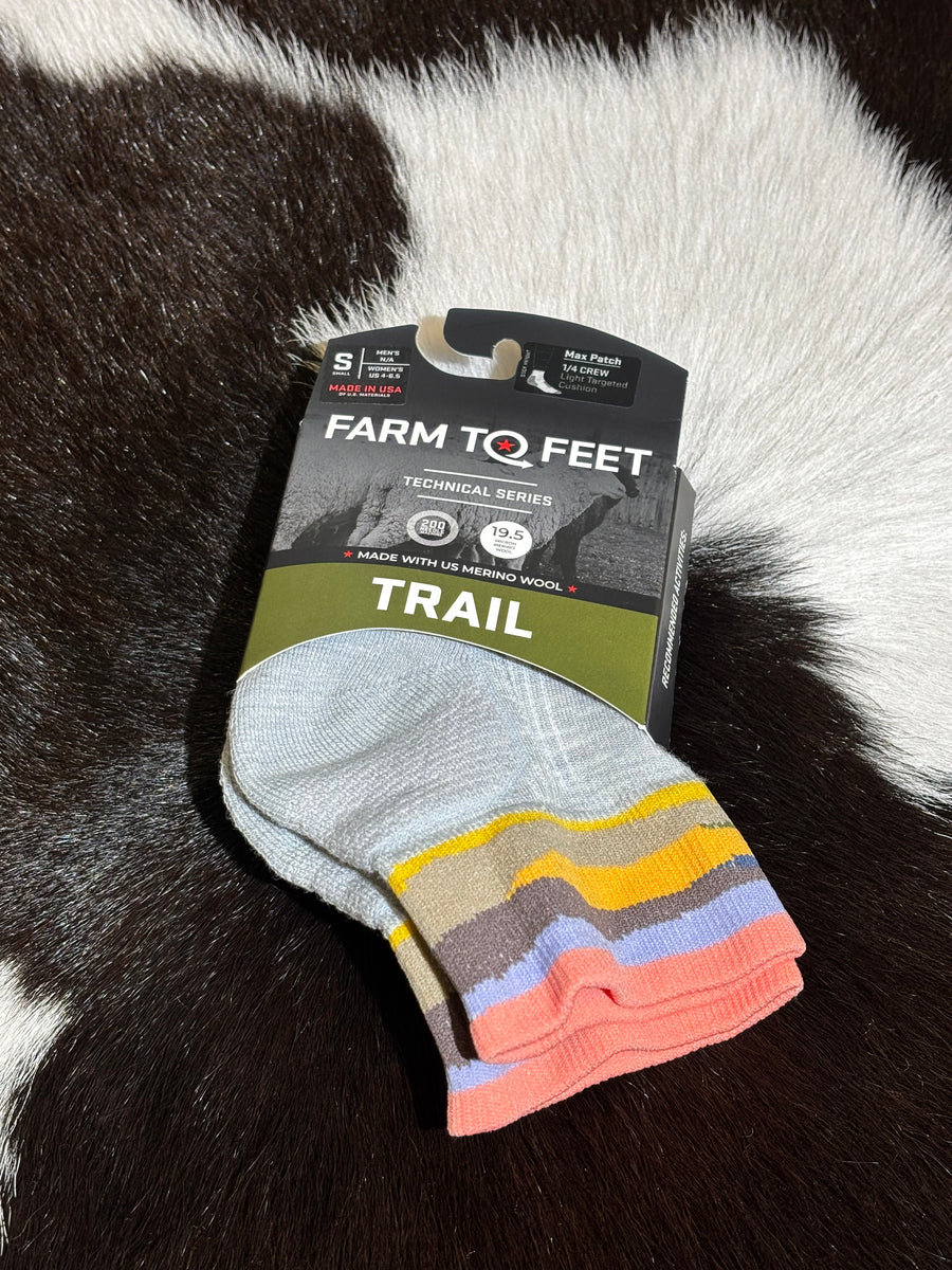 Farm to Feet Socks 1/4 Crew Trail
