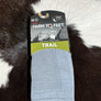 Farm to Feet Socks Trail 3/4 Crew Grey and Black