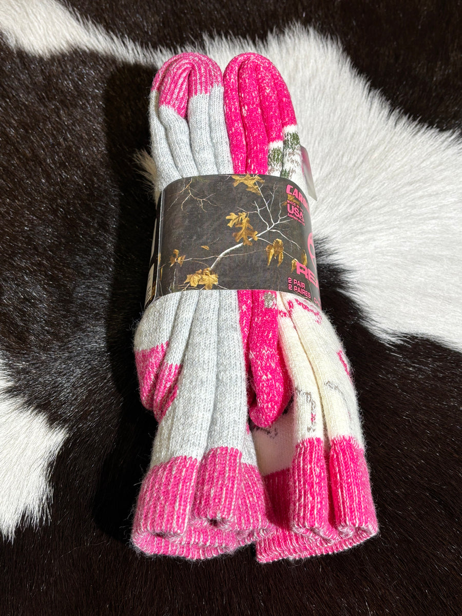 Women's Wool Socks Camo Pattern