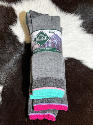 Women's Wool Socks Pink/Blue
