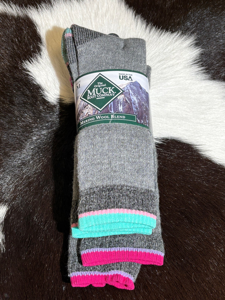 Women's Wool Socks Pink/Blue