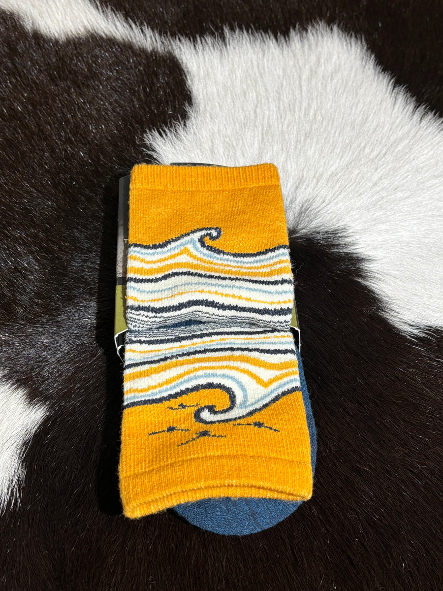 Farm to Feet Socks Trail Wave Pattern