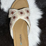 Mykos Sandal Leyla White Crochet