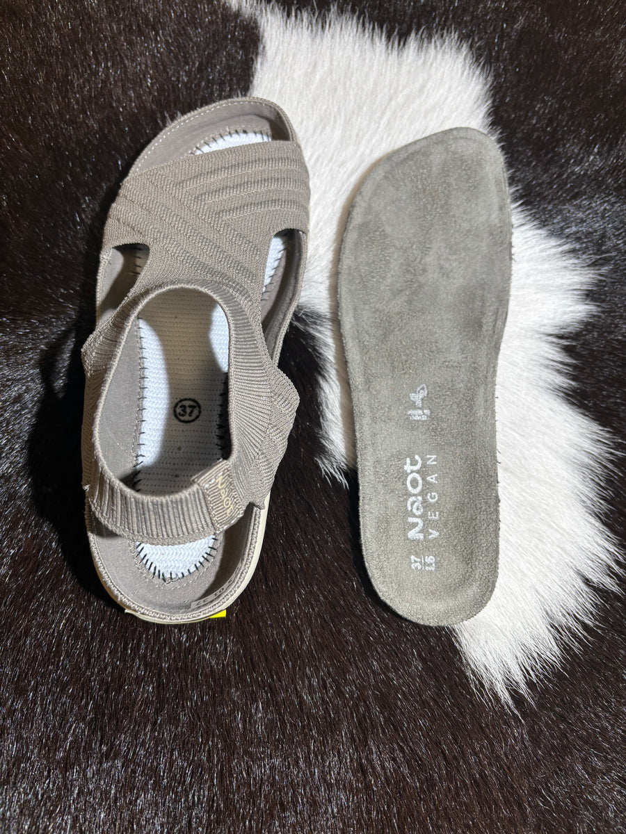 Naot Taupe Leather Sandal