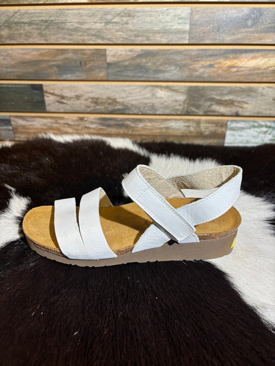 Naot White Leather Sandal