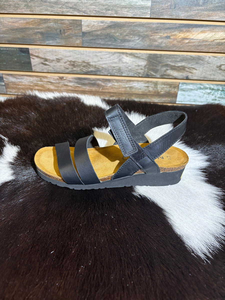 Naot Black Leather Sandal