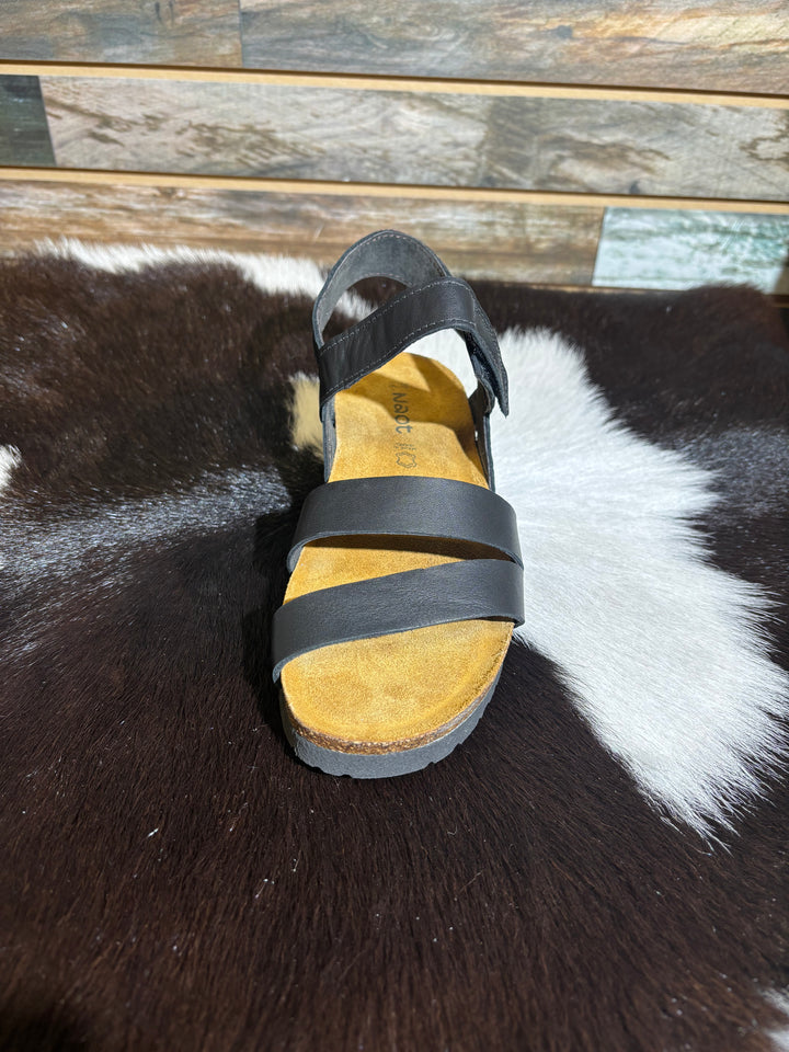 Naot Black Leather Sandal