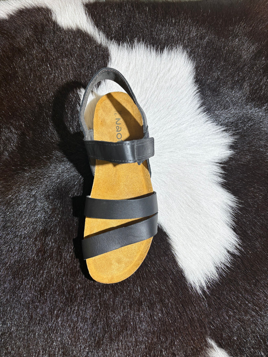 Naot Black Leather Sandal