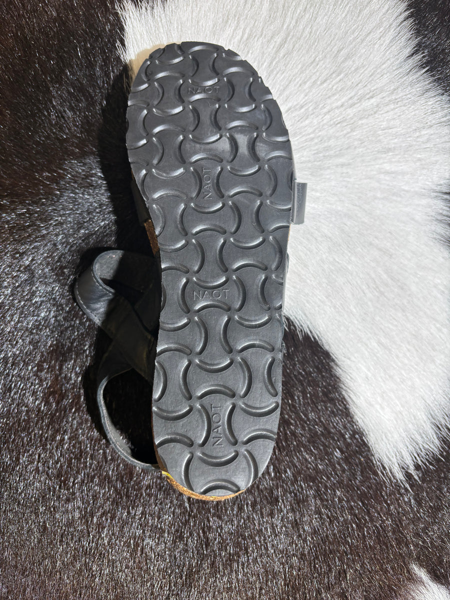 Naot Black Leather Sandal