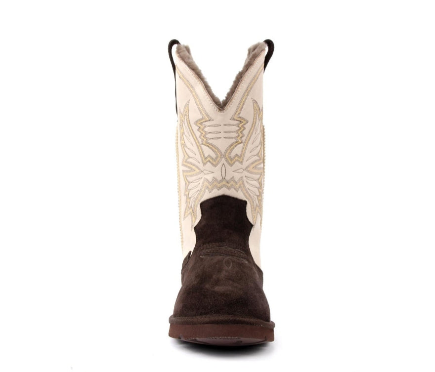 BIG N TALL Men's Cowboy Boot - Espresso/Cream
