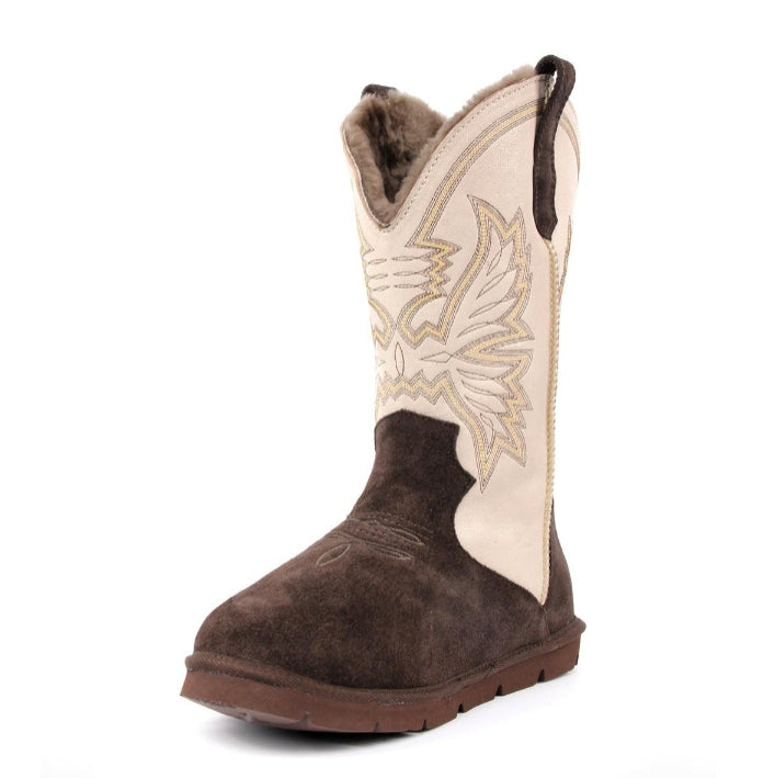 BIG N TALL Men's Cowboy Boot - Espresso/Cream