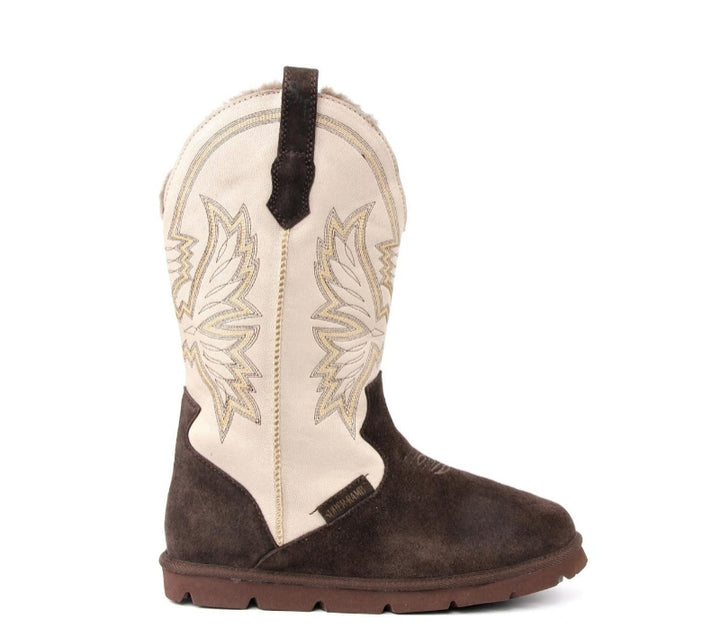 BIG N TALL Men's Cowboy Boot - Espresso/Cream