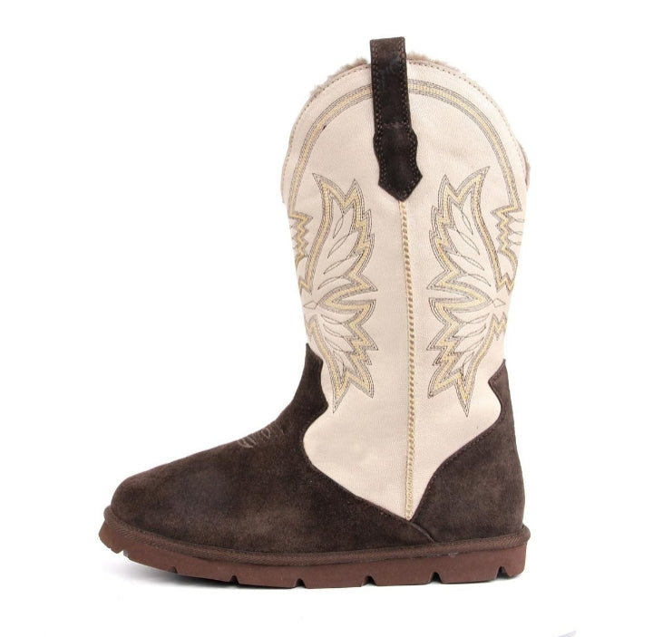 BIG N TALL Men's Cowboy Boot - Espresso/Cream