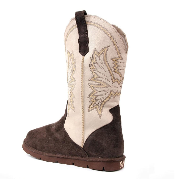 BIG N TALL Men's Cowboy Boot - Espresso/Cream