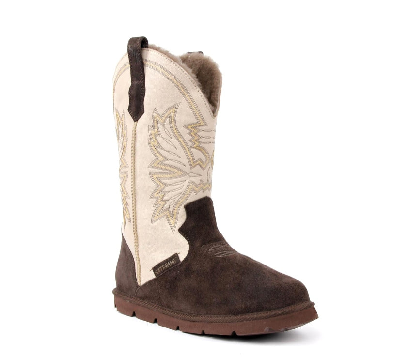 BIG N TALL Men's Cowboy Boot - Espresso/Cream
