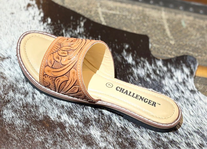 Tooled Leather Slide
