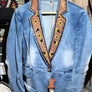 Denim and Leather Blazer