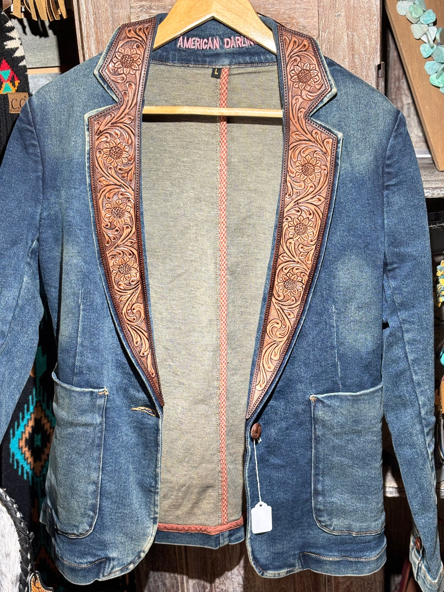 Denim Leather Jacket