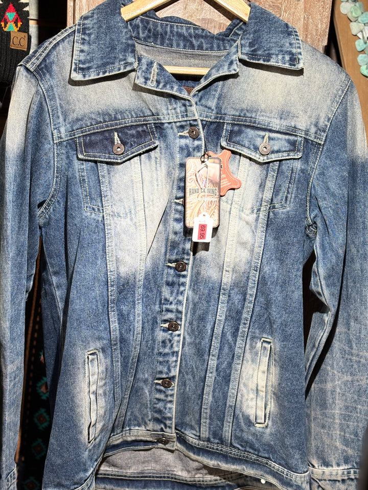 Denim and leather jackets