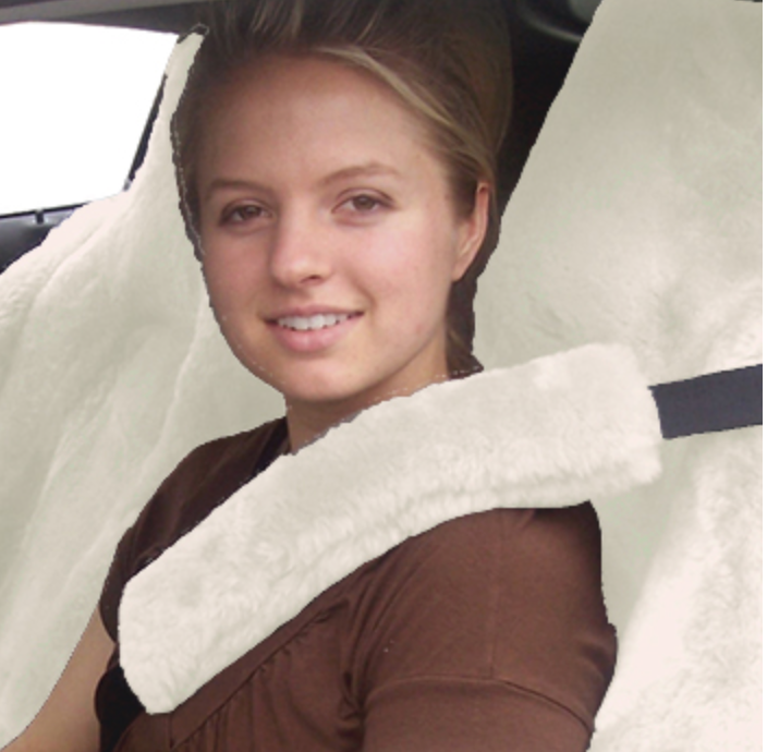 Sheepskin Seat Belt Covers