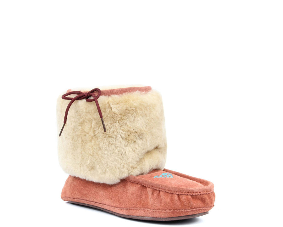 Moccasin Bootie - Faded Red
