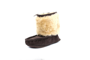 Moccasin Bootie - Chocolate