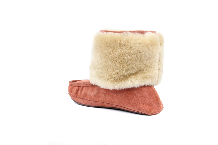 Moccasin Bootie - Faded Red